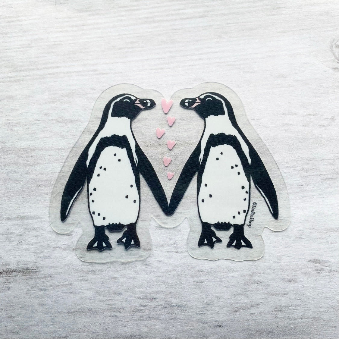 humboldt penguin love sticker • donation item