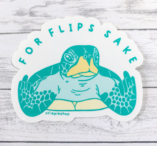 flips sake sea turtle sticker