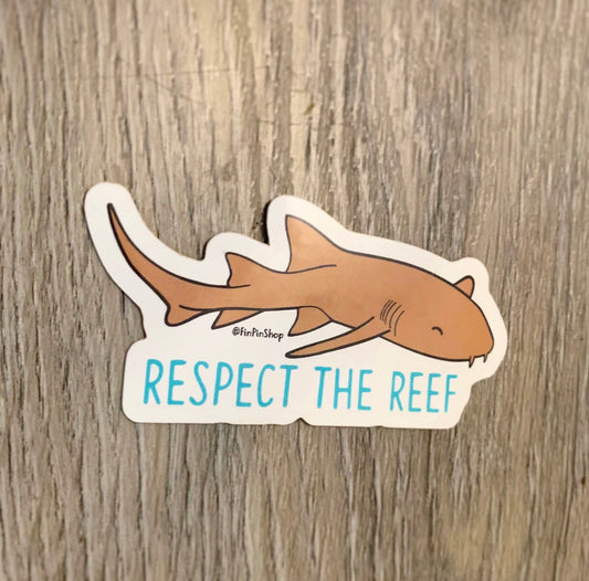 respect the reef - nurse shark vinyl sticker