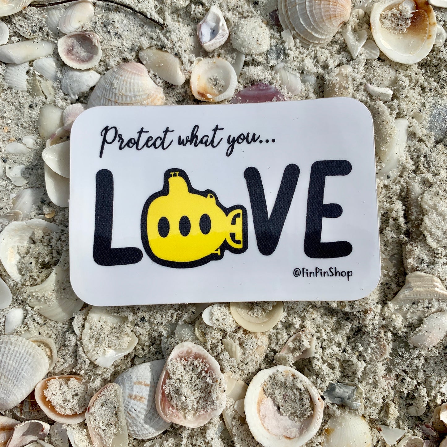 protect what you love yellow submarine sticker