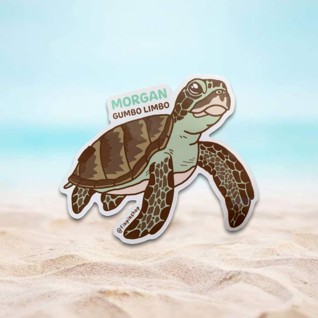 gumbo limbo - morgan the sea turtle donation sticker