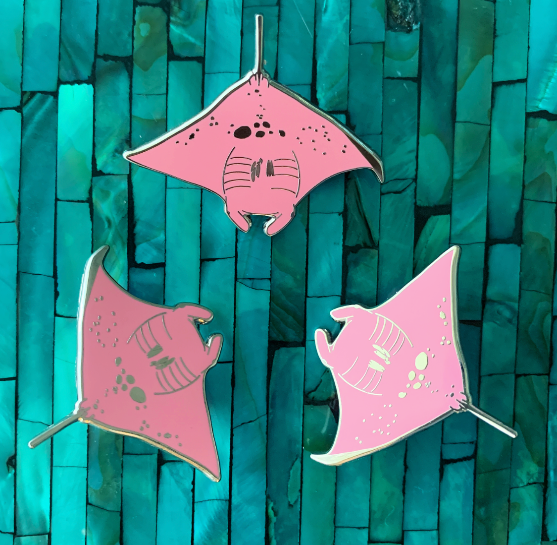 pink manta ray “inspector clouseau” pin