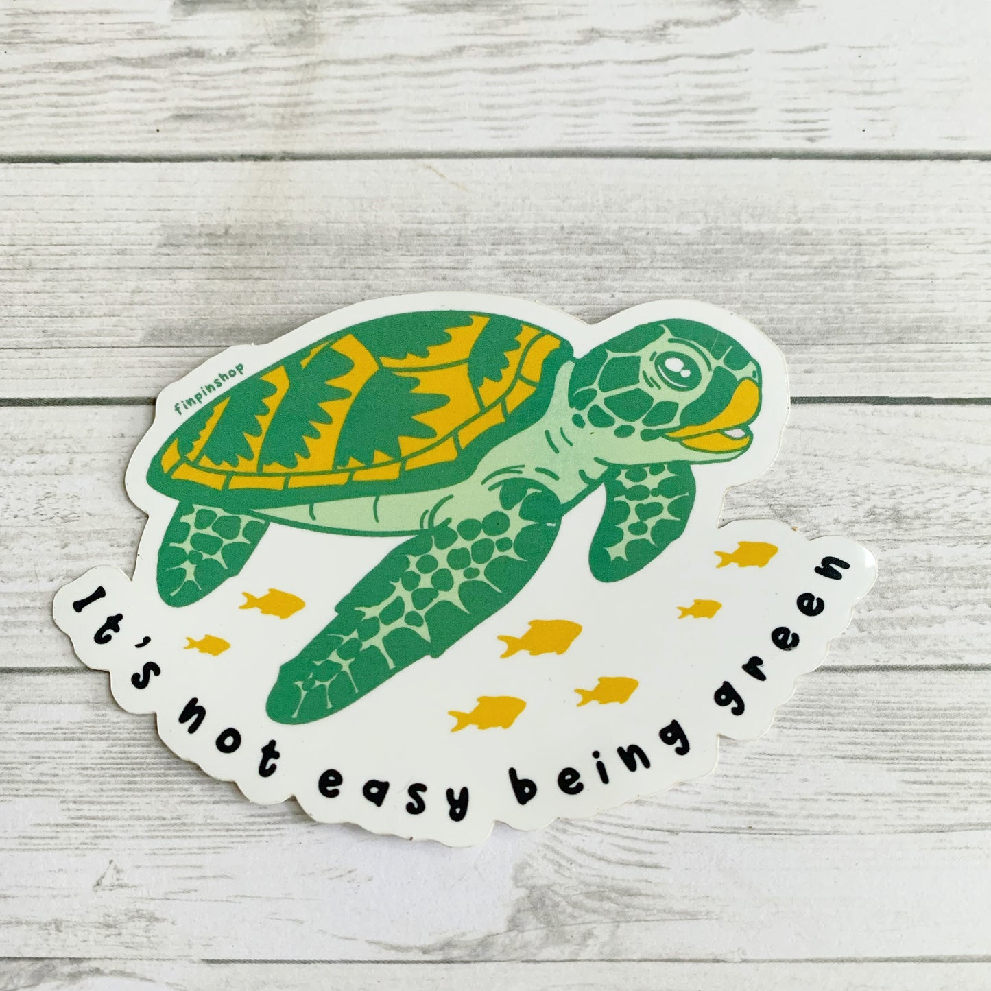 green sea turtle sticker • donation inwater research