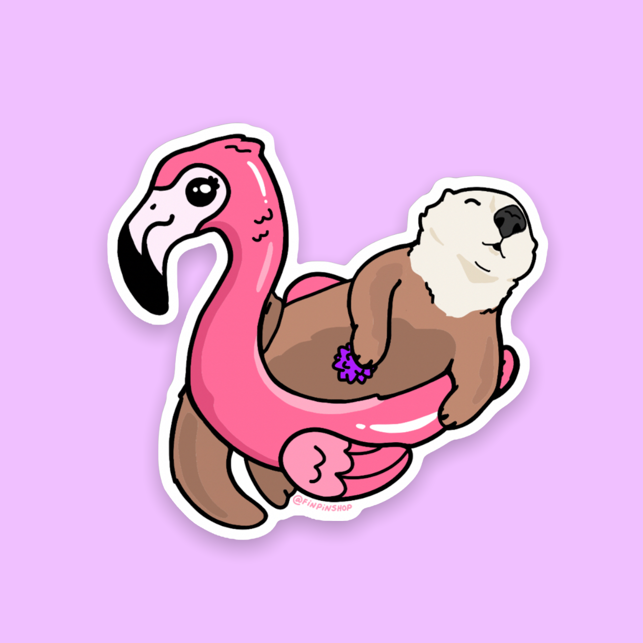 Summer Otter float sticker