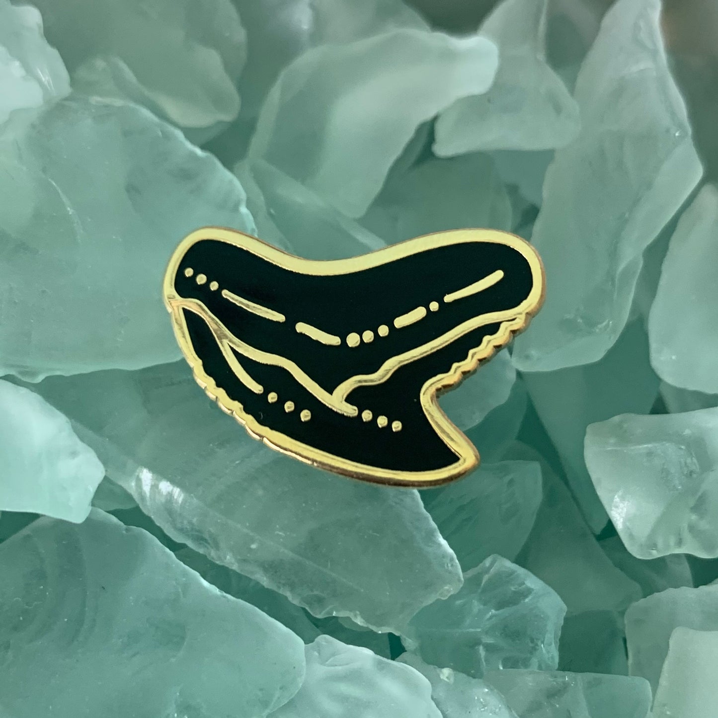 shark tooth i enamel pins • donation to saving the blue tiger shark tooth (1 pin)