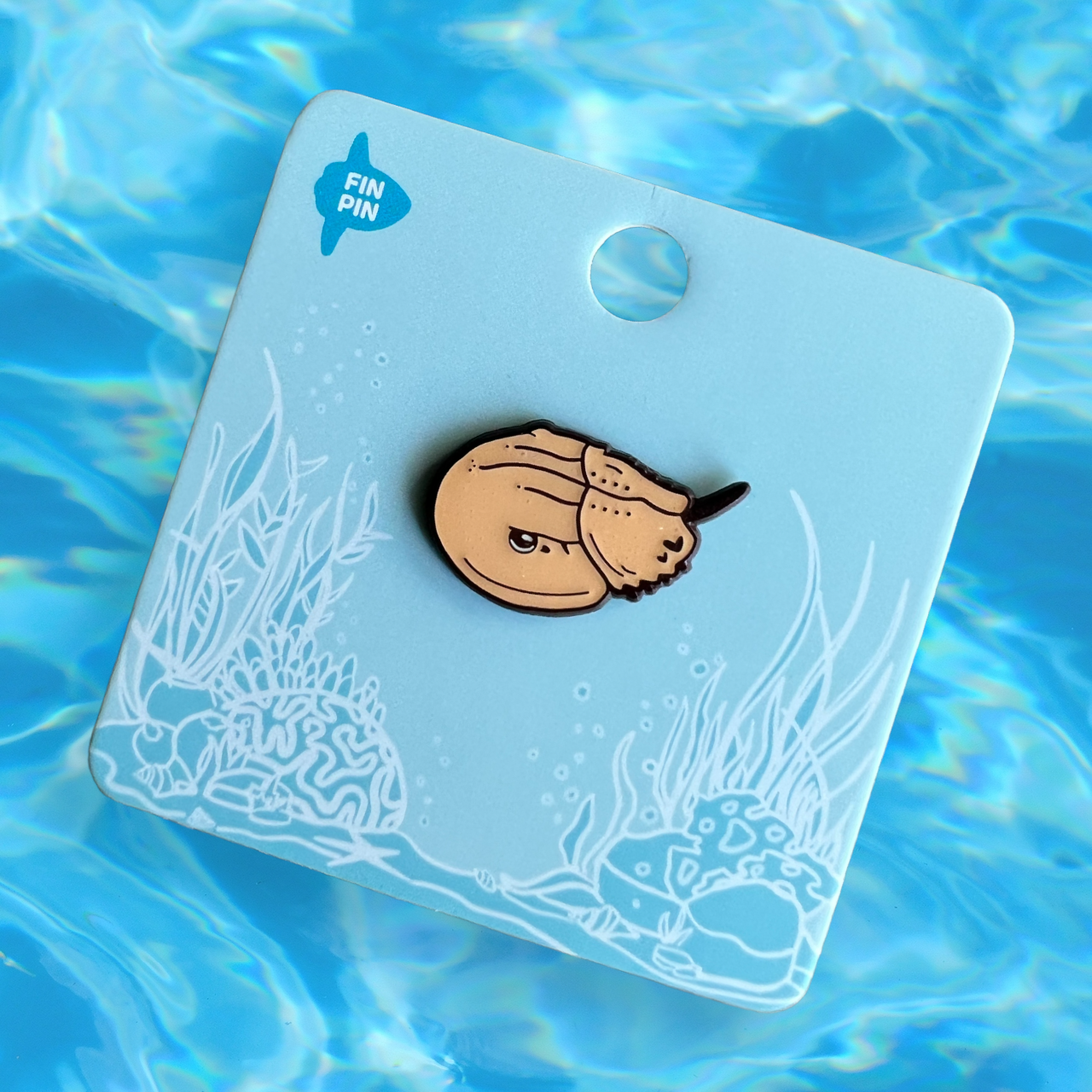 Horseshoe crab enamel pin