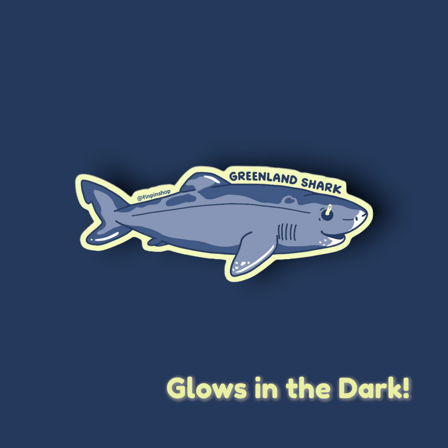 Greenland shark sticker