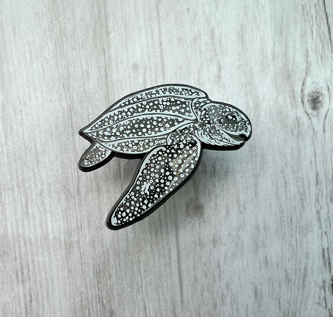 leatherback sea turtle enamel pin • donation item