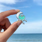 moon jelly enamel pins! sea foam green moon jelly (individual pin)