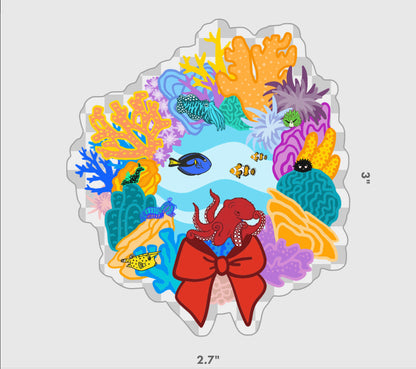 december patreon sticker coral wreath sticker