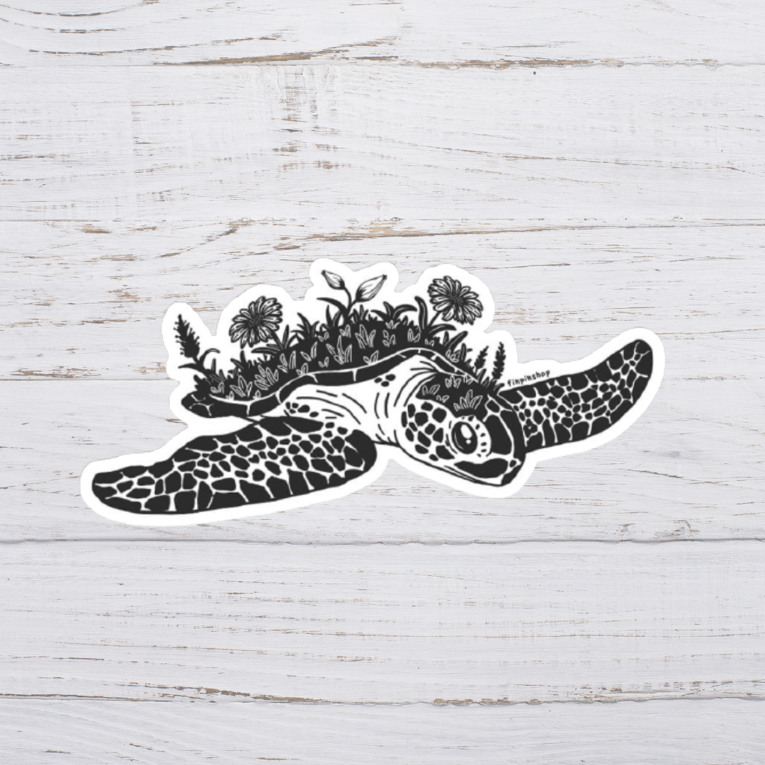 greene bean sea turtle sticker • donation item
