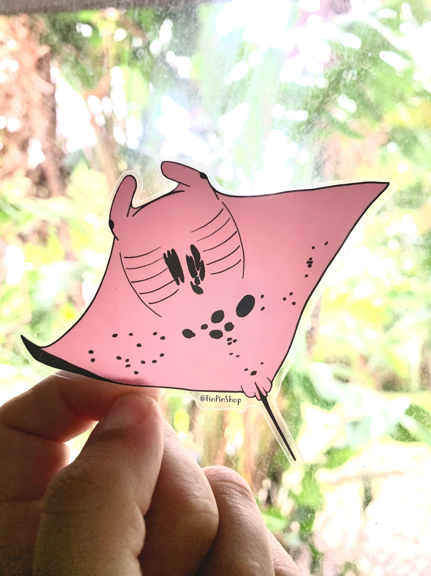 inspector clouseau pink manta ray sticker