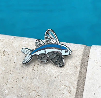 Flying Fish Pin Module Flying fish enamel pin – Fin Pin Shop