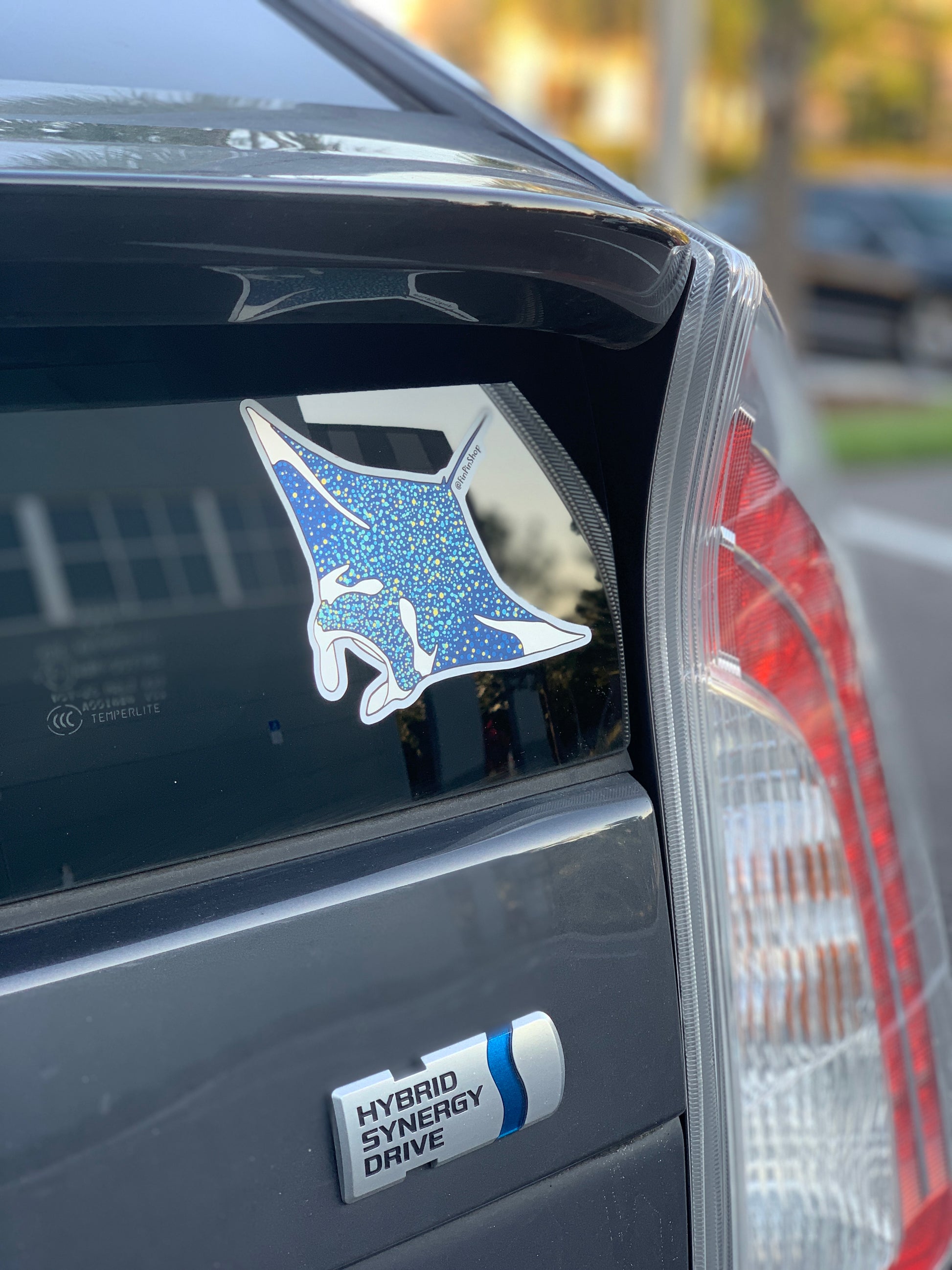 manta ray satin mirror finish sticker