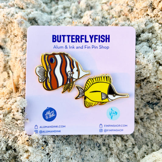 butterflyfish pin set