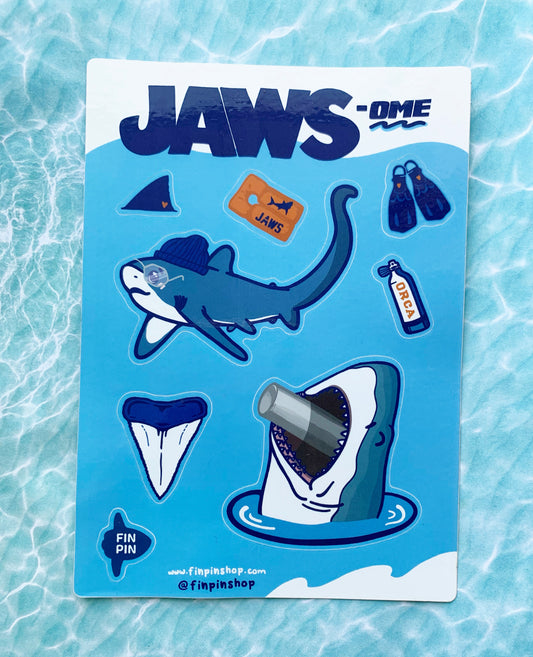 jaws-ome sticker sheet