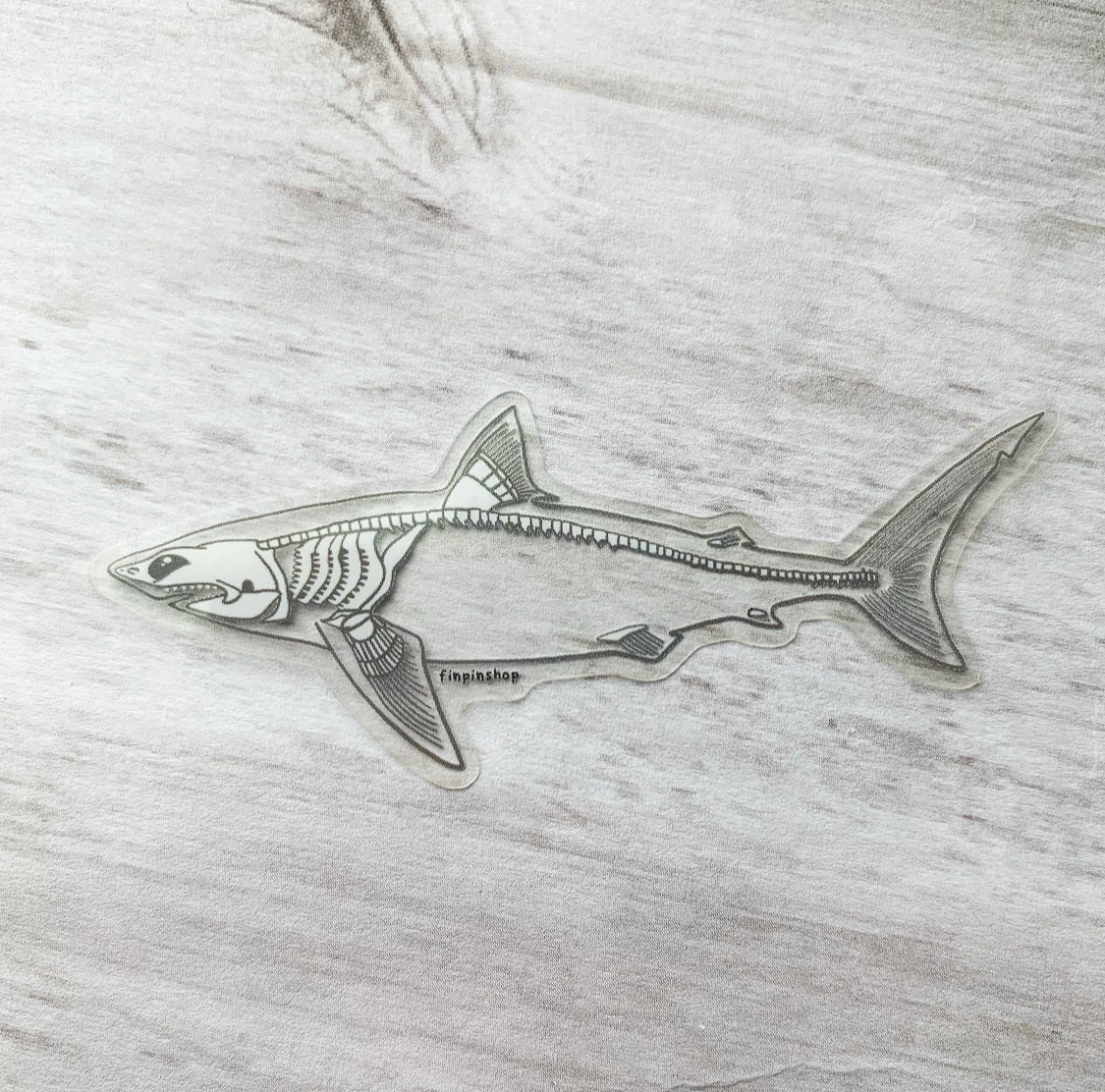 skeleton shark transparent sticker