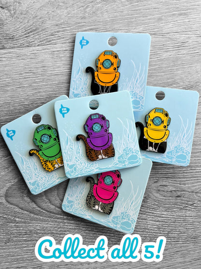Aquacats • tuxedo cat enamel pin