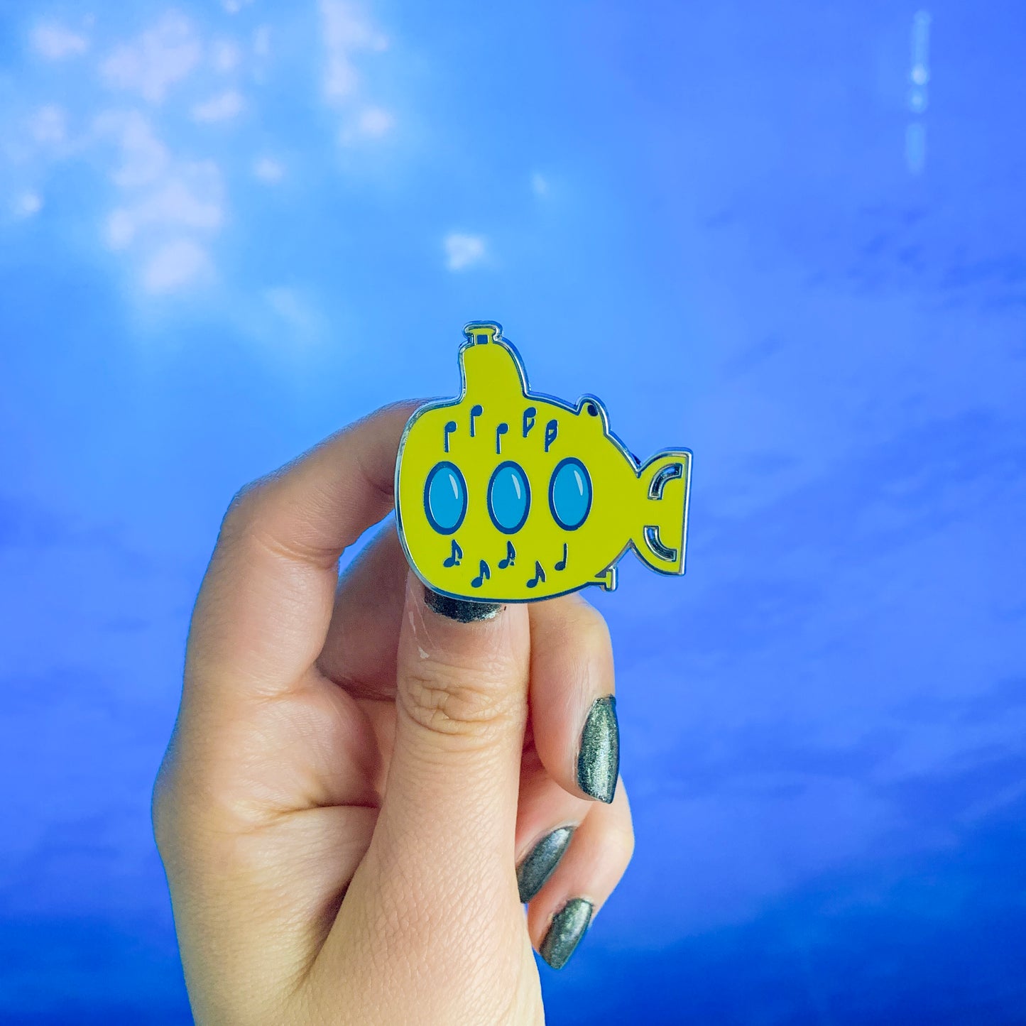 yellow submarine enamel pin